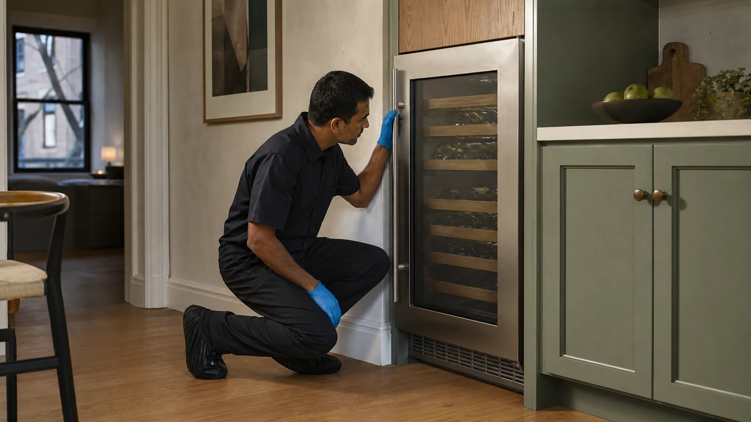 Wine cooler diagnostic visit in West Village